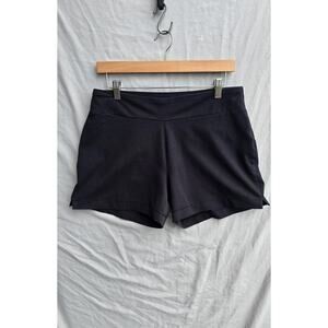 Lands' End Shorts Girls 10-12 Black Knit Elastic Waist Running Gym Athletic